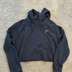 Gymshark Navy Cropped Hoodie